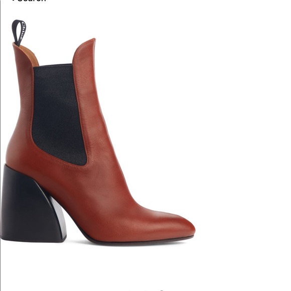 Chloe Wave Brown Heeled Chelsea Bootie - Picture 3 of 13